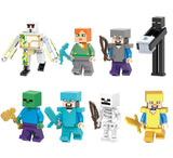 Load image into Gallery viewer, Minecraft Collection Series 5 - 8-Piece LEGO-compatible custom minifigure set featuring Steve, Alex, Enderman, and Iron Golem.