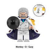 Load image into Gallery viewer, Monkey D. Garp One Piece custom anime brick minifigure with cannonball accessory