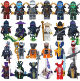 Load image into Gallery viewer, Master Wu, Kai, Nya (Samurai X), Zane, Cole, Lloyd, Pythor P. Chumsworth (Pythor Snake), Skales, Acidicus, Skalidor, Fangtom, and Serpentine snakes Ninjago LEGO-compatible minifigure