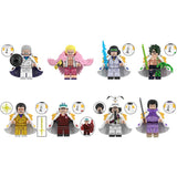 Load image into Gallery viewer, One Piece Custom Anime Brick Minifigures Toy Set featuring Aramaki, Borsalino, Doflamingo, Issho, Kuzan, Monkey D. Garp, Sakazuki and Sengoku