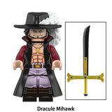 Load image into Gallery viewer, Dracule Mihawk Hawk Eyes One Piece LEGO-compatible minifigure | custom brick minifigures
