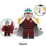 Load image into Gallery viewer, Sakazuki Akainu One Piece custom anime brick minifigure with magma arm effect