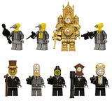 Load image into Gallery viewer, Skibidi Toilet Multiverse minifigure set Titan Clockman, Chief Drillman, Clockman LEGO-compatible building block toys | 9-piece set
