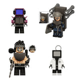 Load image into Gallery viewer, Skibidi Toilet Series 17 minifigure set Energized TV Man, SWAT Mutant, Upgraded Berserker LEGO-compatible building block toys | 4-piece set