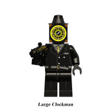 Load image into Gallery viewer, Large Clockman Skibidi Toilet Multiverse LEGO-compatible minifigure | custom brick minifigures