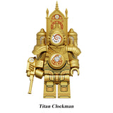 Load image into Gallery viewer, Titan Clockman Skibidi Toilet Multiverse LEGO-compatible minifigure | custom brick minifigures