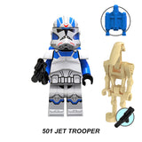 Load image into Gallery viewer, 501st Legion Jet Trooper Star Wars LEGO-compatible minifigure | custom brick minifigures