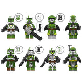 Load image into Gallery viewer, Star Wars Doomsday Troopers custom minifigure set Commander Doom and Galactic Soldiers LEGO-compatible building block toys | 8-piece set