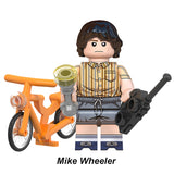 Load image into Gallery viewer, Michael Wheeler (Known As Mike) Stranger Things LEGO-compatible minifigure with bike