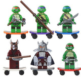 Load image into Gallery viewer, Teenage Mutant Ninja Turtles minifigure set Raphael, Leonardo, Donatello, Michelangelo, Shredder, and Splinter LEGO-compatible building block toys | 6-piece