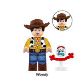 Load image into Gallery viewer, Toy Story 5 custom Woody minifigure with Forky companion — Buzz Lightyear series.