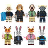 Load image into Gallery viewer, Zootopia minifigure set Nick Wilde, Judy Hopps, Flash LEGO-compatible building block toys | 8-piece set